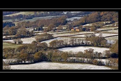 Blackdown hills with a dusting of snow