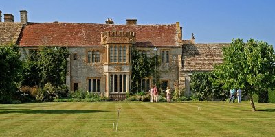 Croquet lawn and house, Lytes Cary Manor