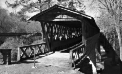 Covered Bridge (B&W)