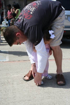 gettin' my shoes on tight