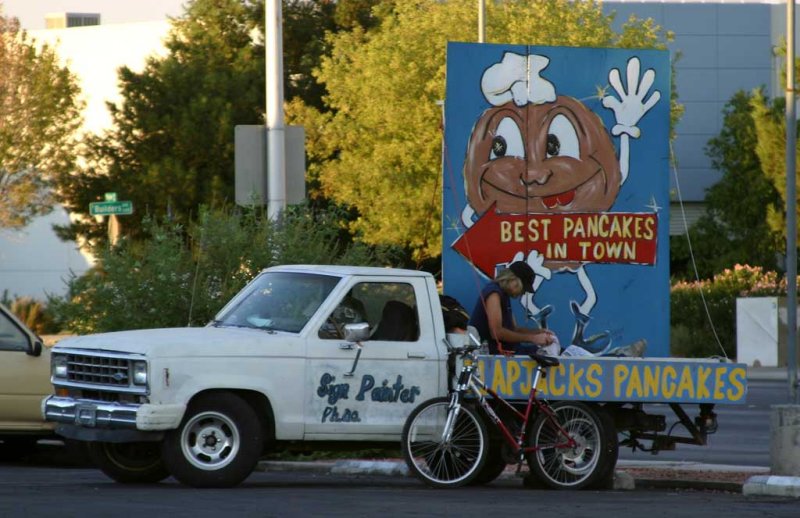 homeless and a flat bed