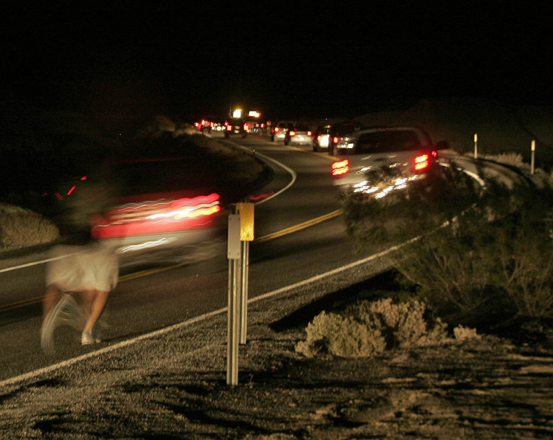 Running at  night.