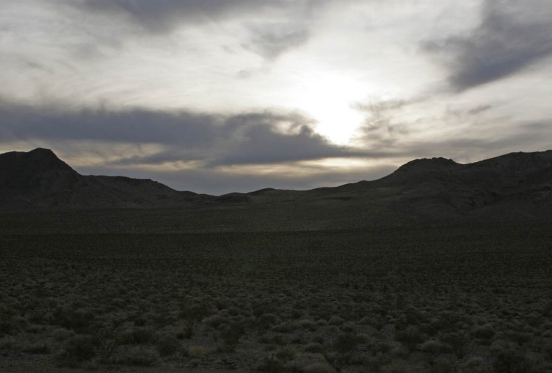 Sunset along the route.