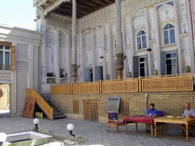 Bukhara - our guest house, once home of wealthy Jewish merchant