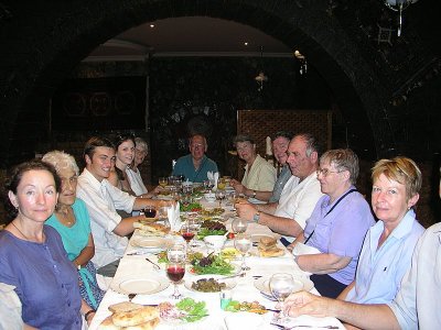 Baku - fabulous multi-course dinner in a caravansary