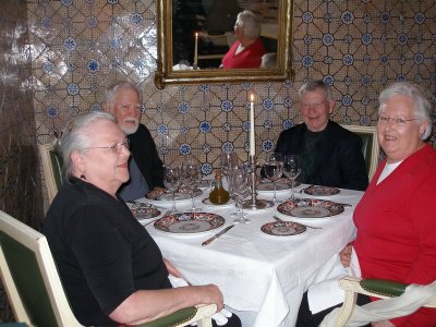Diners Louise, Clyde, George & Judith at Dar El Jeld