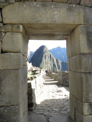 Main City Gate (Front Door) framing Wayna Picchu