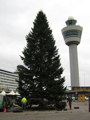 5-12- 2007 Kerstboom op het JD plein.