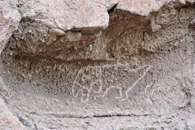 Bandelier-Petroglyph Under Rock Overhang