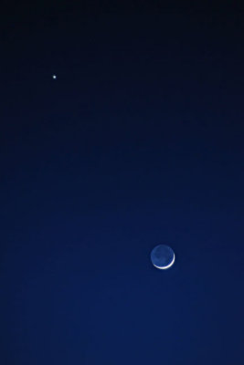 Moon and Venus over Taos