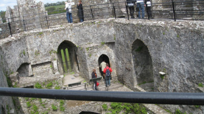 Looking down inside