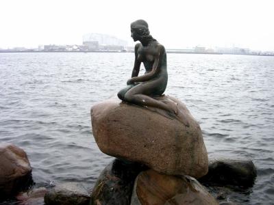 Shivering Little Mermaid. Made in 1913, inspired by Hans Christian Andersen's fairy tale
