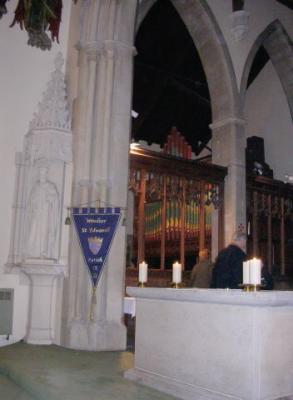 Painted organ pipes in St. Edward's