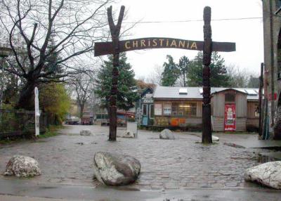 Free City of Christiania founded by hippies in 1971