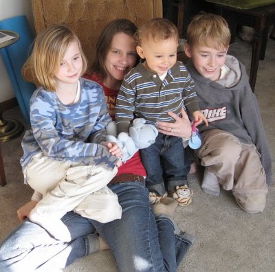 Barbara's twin,Tammy, came with her kids, Claudia and Seth