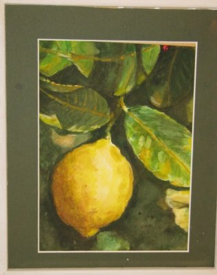 Citron i akvarell