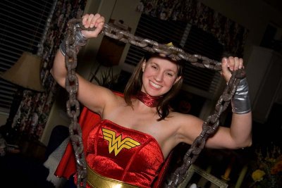 Wonder Woman laughs at welded steel!