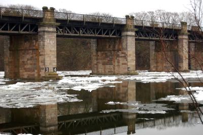 The Dee railway bridge...