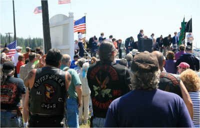 Many motorcycle clubs represented this day