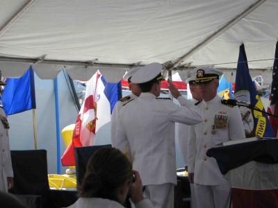 Chris salutes predecessor, Commander Malloy