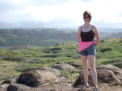 Alice and the fields near Nakalele Point