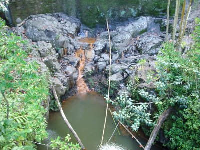 Lava rock creek off the Hana highway bridge near Kailua