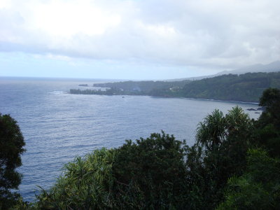 The Wailua bay from the Hana highway