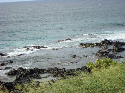 Rocky beach off North Point