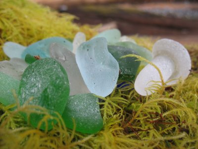 beach glass find - note the stopper