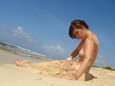 Nathalie at the beach - (Warning contains nudity)