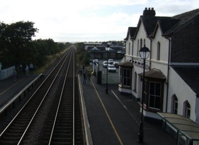 Waiting for the train at Llanfairpwll station