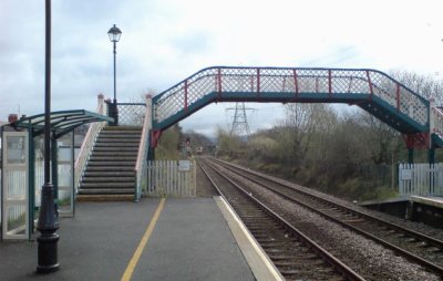 Footbridge at Llanfairpwll Train Station