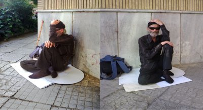 Two views of a Sitting Beggar