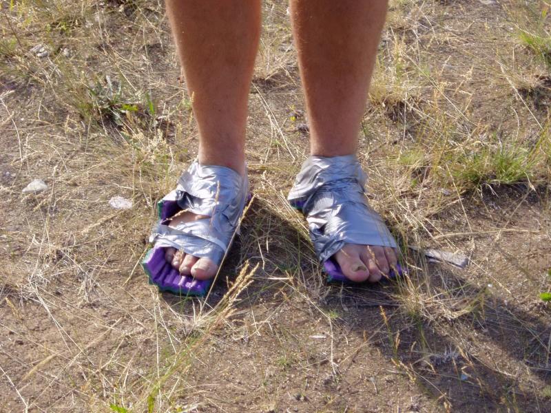 Homemade sandals.