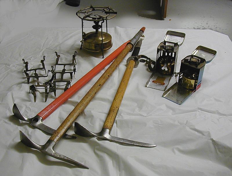  Ice Axes , Crampons  and old stoves