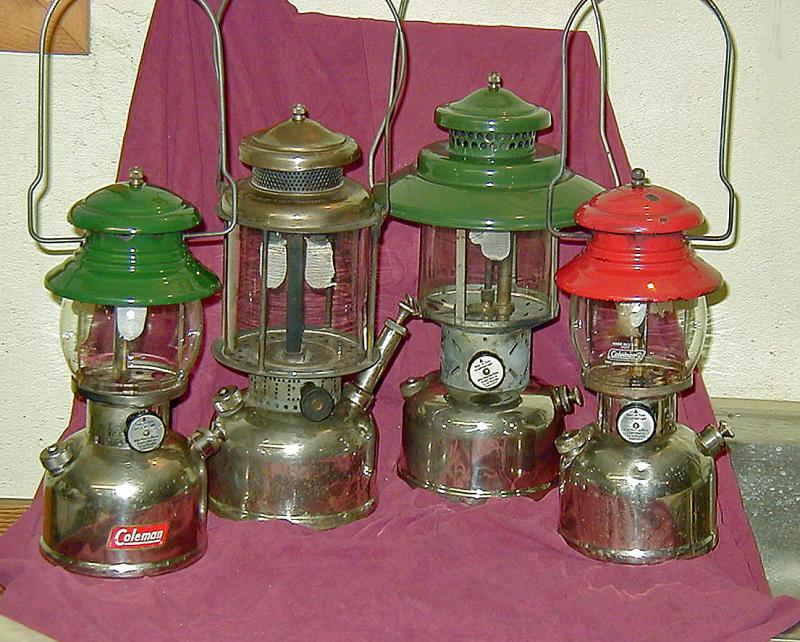 Four great Coleman Lanterns