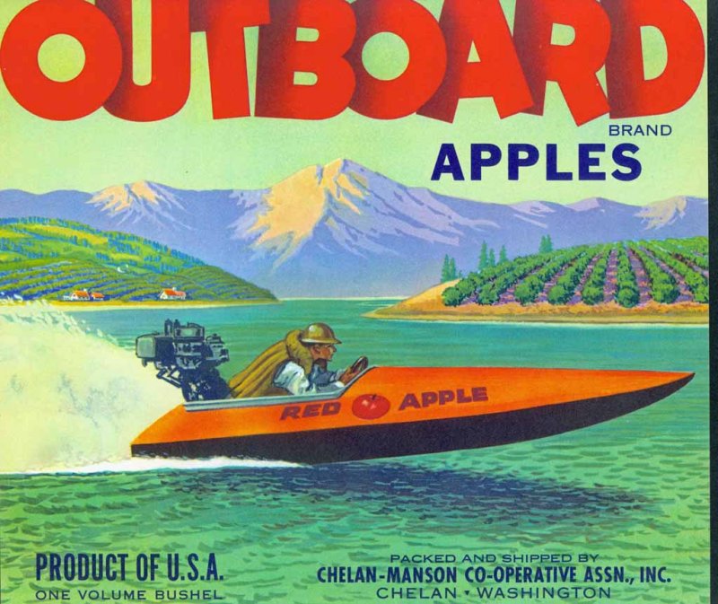 Outboard Apples  ( Blue Chelan Label)