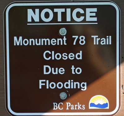 Sign At Manning Park Trail Head