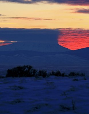 Mt Adams With Clouds Overlooking Yakama Valley