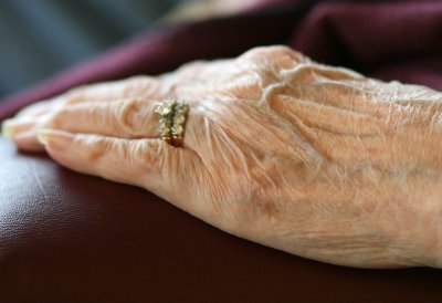  Hand of my Grandma nearing  90 .. She was a young woman and a mother before WWII. Cars were just beginning to get a foot in American when she was born.. This hand was seen alot happen in 90 years,,,,