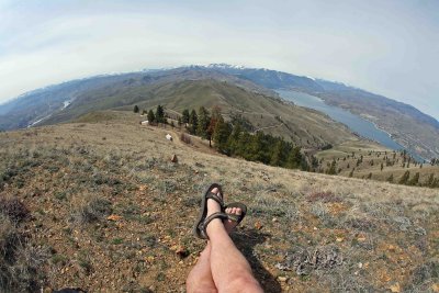 View From  Chelan Butte , ( Looking Over Columbia River On Left And Chelan On Right )
