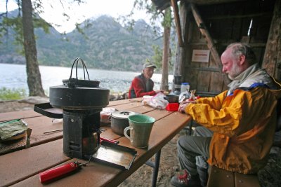 Cooking At Flick Creek Shelter