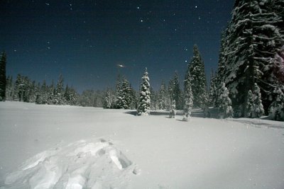 Evening At Snad Lake Under Stars