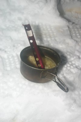 Snow Stake Doubles As Spoon!