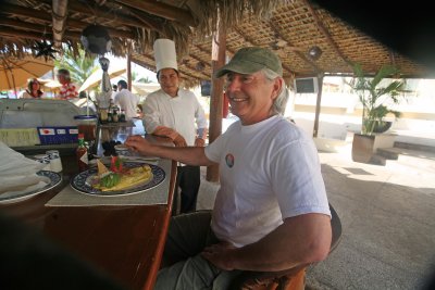 Seattle  Jeff Enjoying Breakfast At Cabo Villas