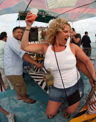 Woo Hoo!!!  ( Partying On Jungle Boat Booze Cruise )