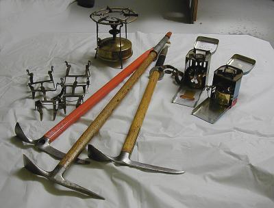  Ice Axes , Crampons  and old stoves