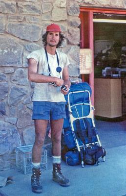  Kevin Kowalchuk stops  To Swap Lens Near Old Station  after first 1,200 Miles ( 1977)