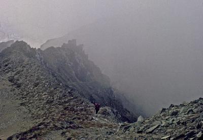 Goat Rocks on Foggy Sept. Morning