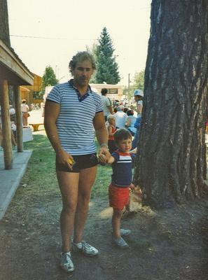  Me and son Dusty  summer in Kettle Falls ( 1985)